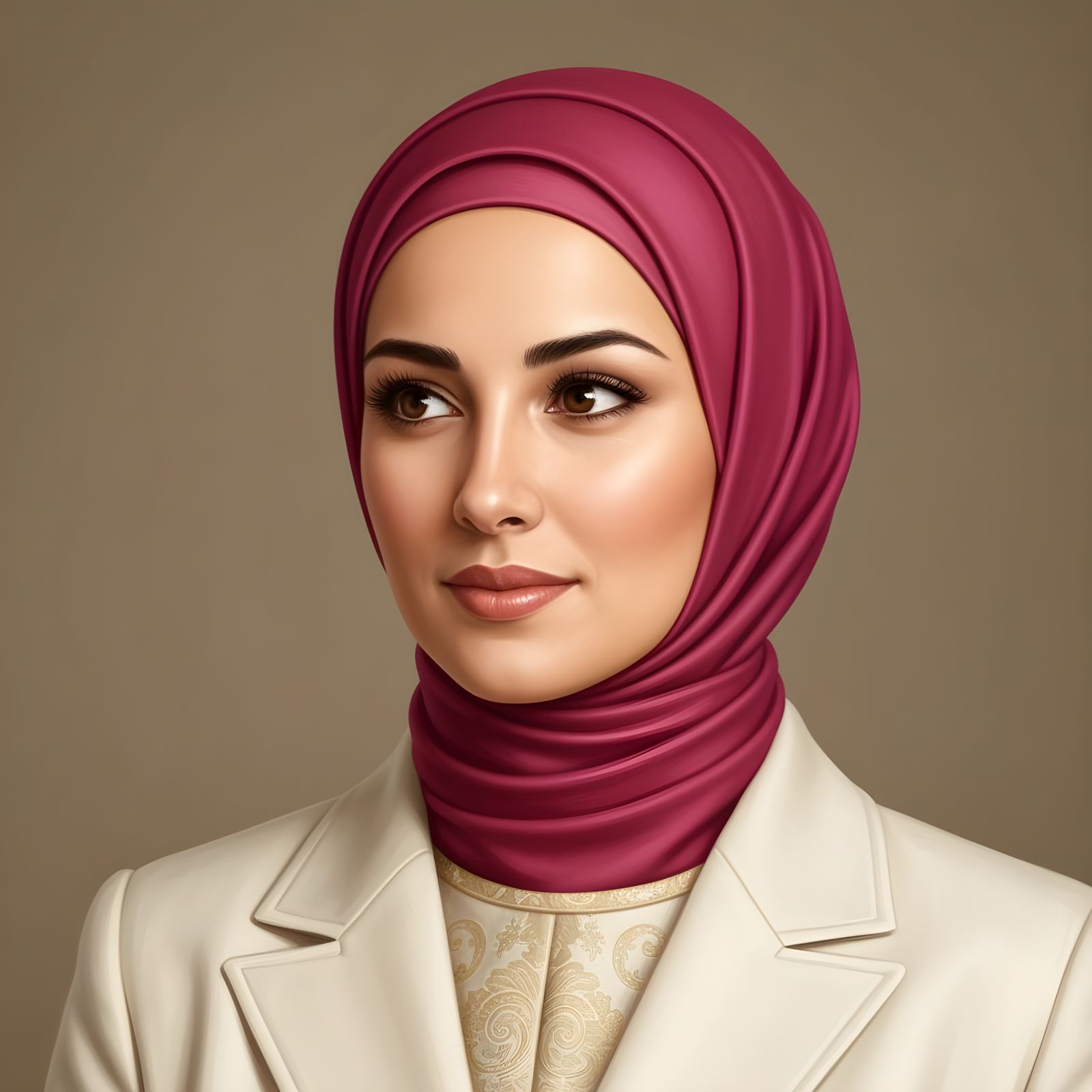 Confident Hijabi Business Woman Portrait