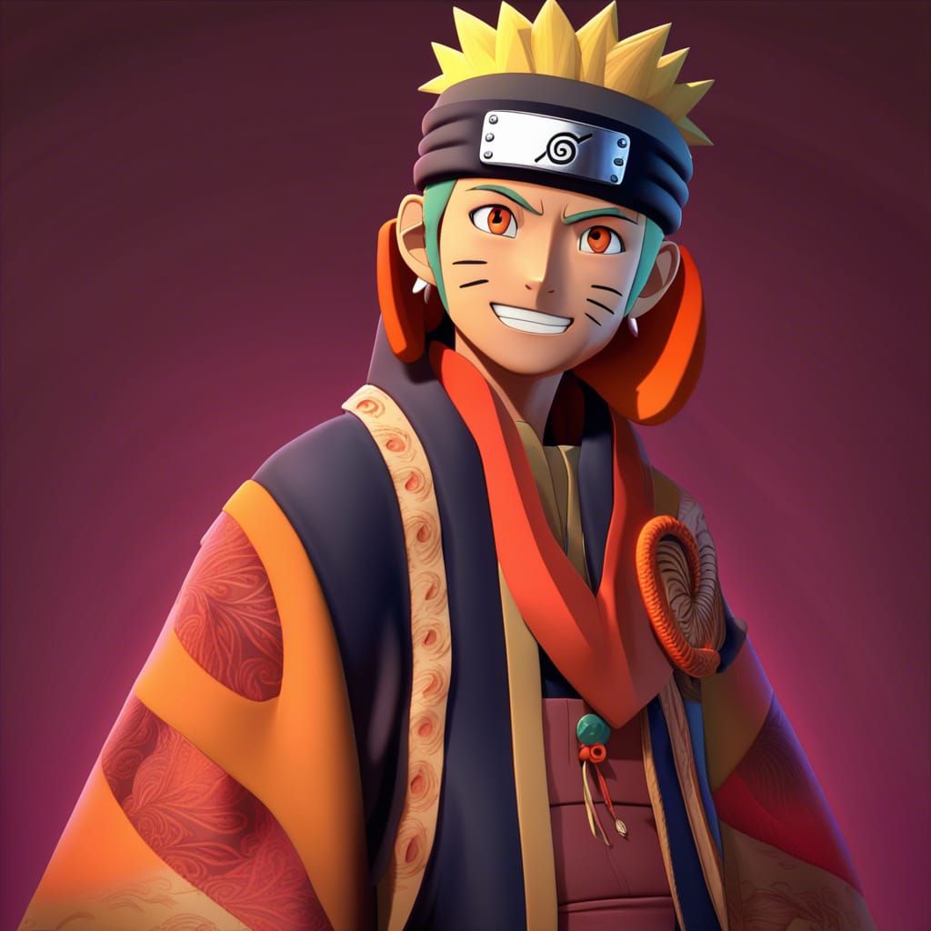 Naruto in Betawi Costume: 3D Digital Art