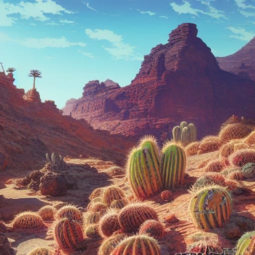 Petra Desert Landscape in Golden Hour Lighting