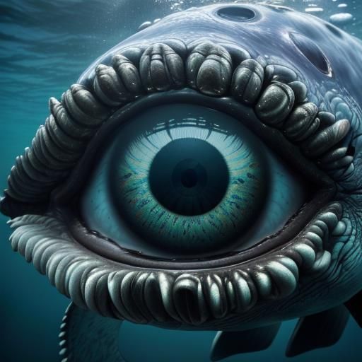 Terrifying Close-Up of a Bloop Creature's Eye