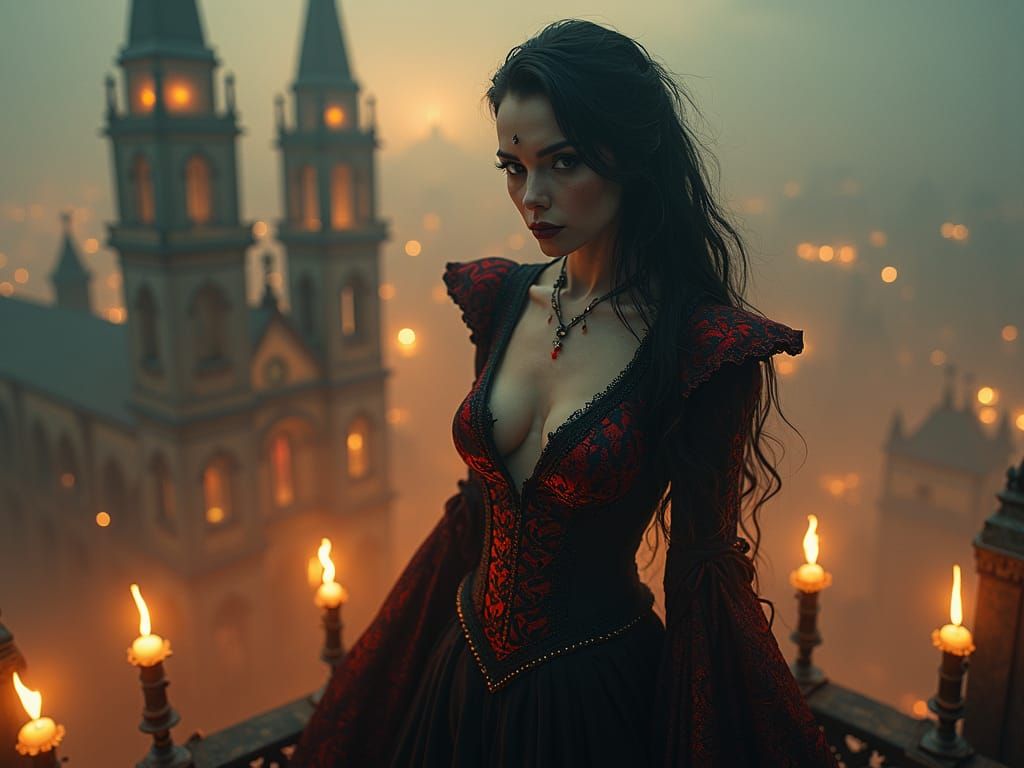 Lady of Pain Overlooking Sigil in Hyperrealism