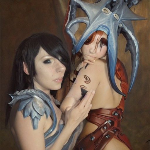 Zero Drakengard Cosplay as Oil Painting