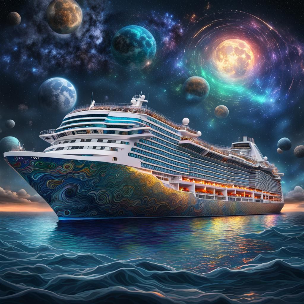 Astral Cruise Ship at Night in High Definition