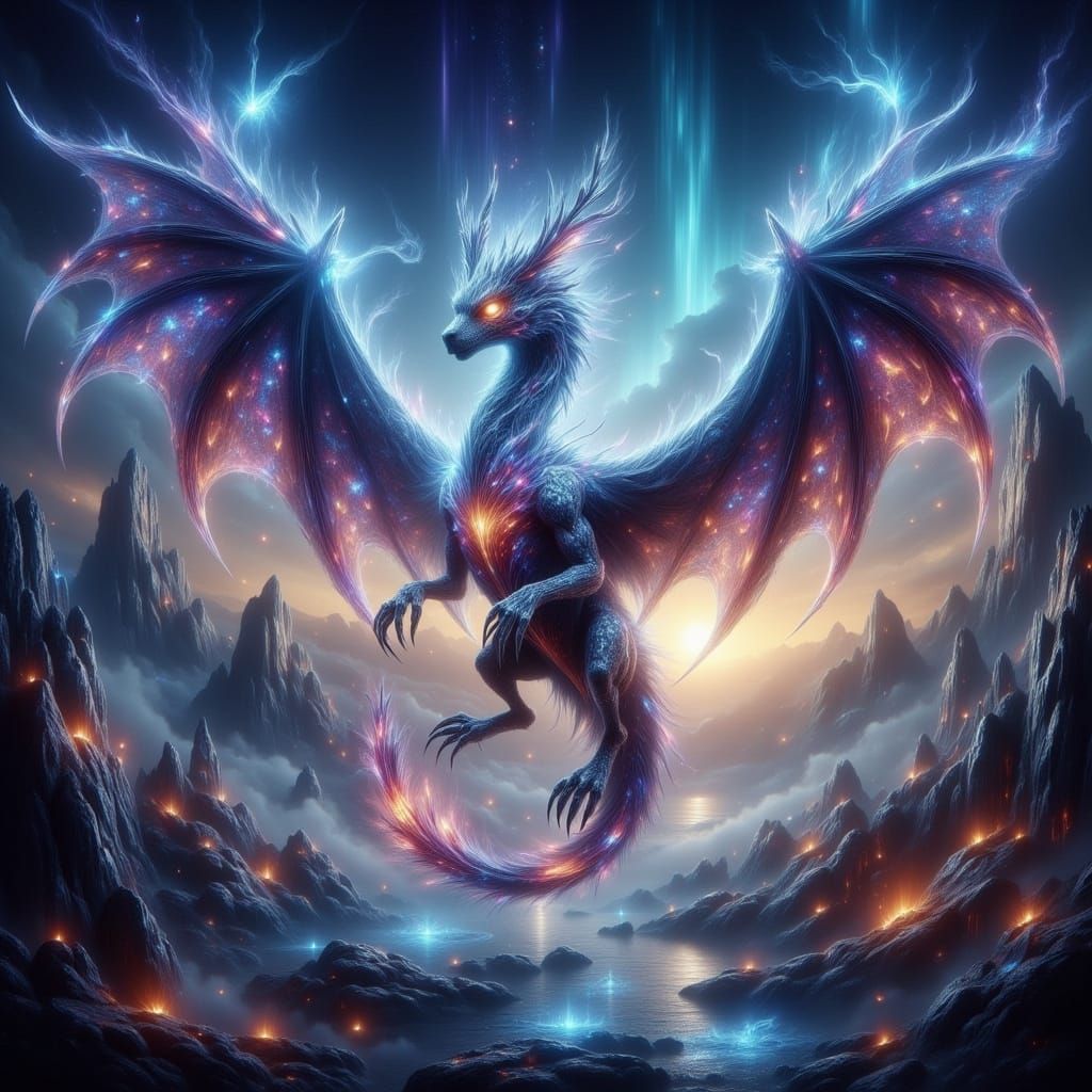 Aetherion Dragon NFT: Majestic Fantasy Digital Painting