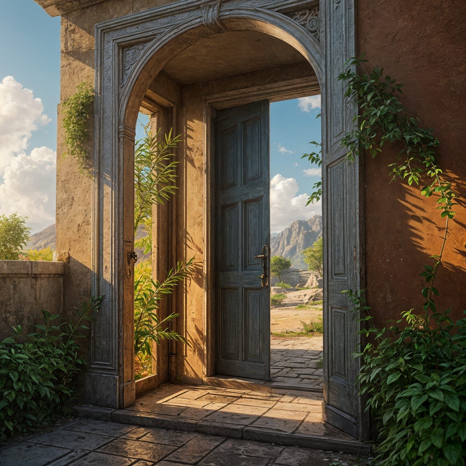 A Glimpse of Enchanted Realms: Vibrant Hope and Wonder