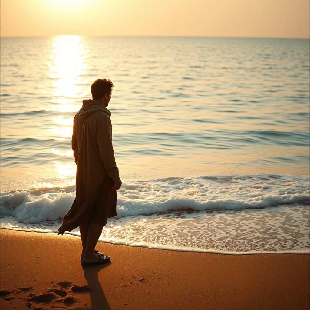 Tranquil Red Sea Sunset in Cinematic Film Style