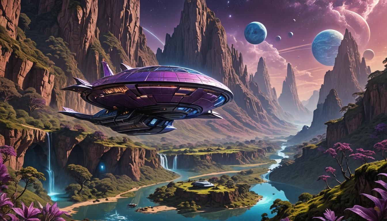 Perry Rhodan's Starship Over Lemuria