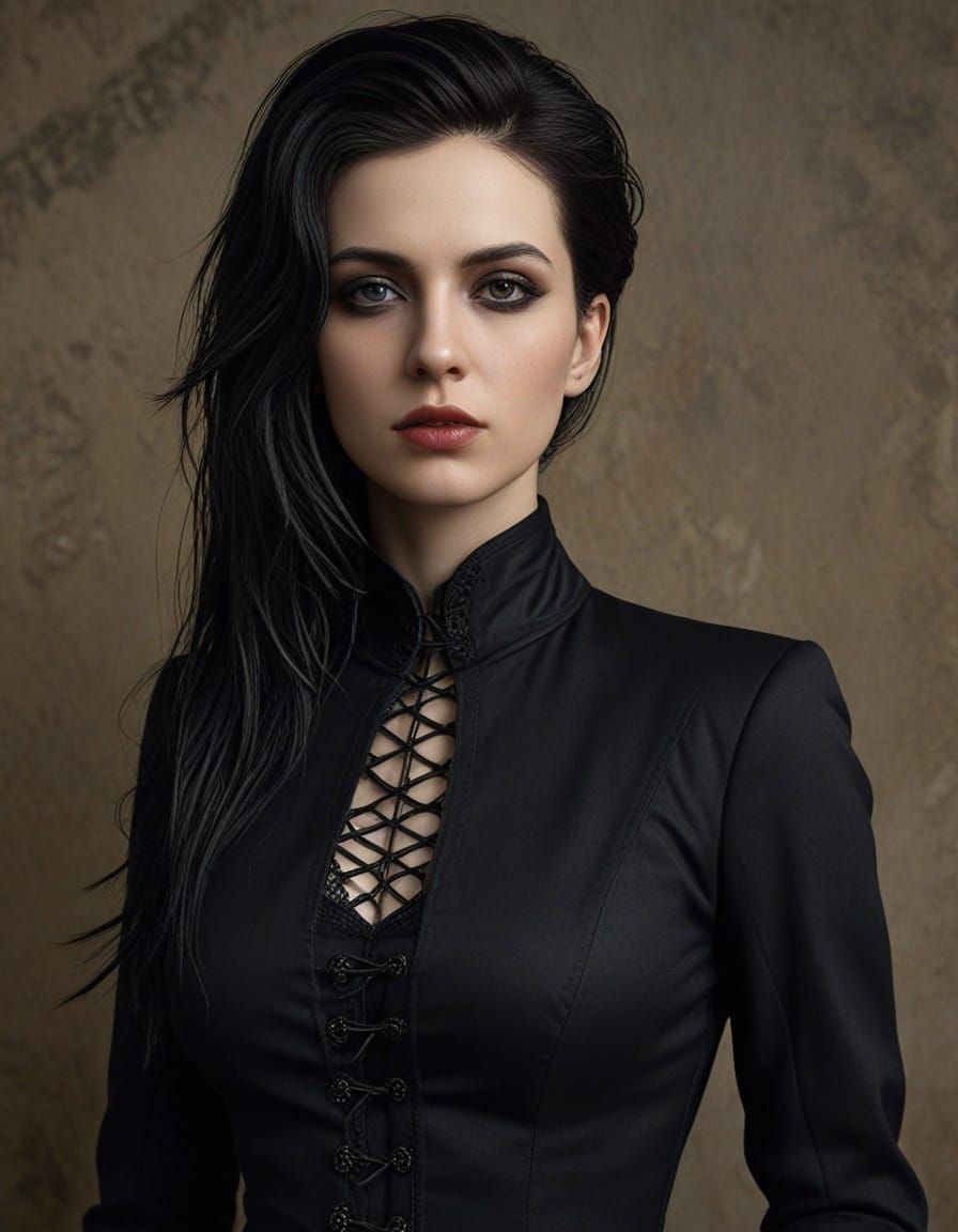 Stunningly Beautiful Gothic Woman Portrait
