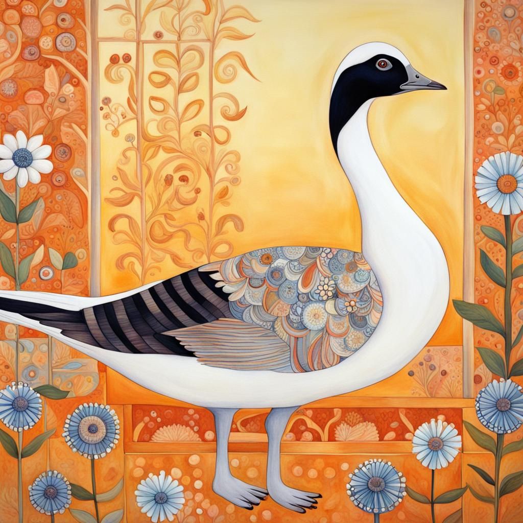 Egyptian Goose in Summer: Illustrative Art