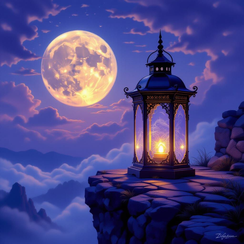 Crystal Lantern Reflects Day and Night