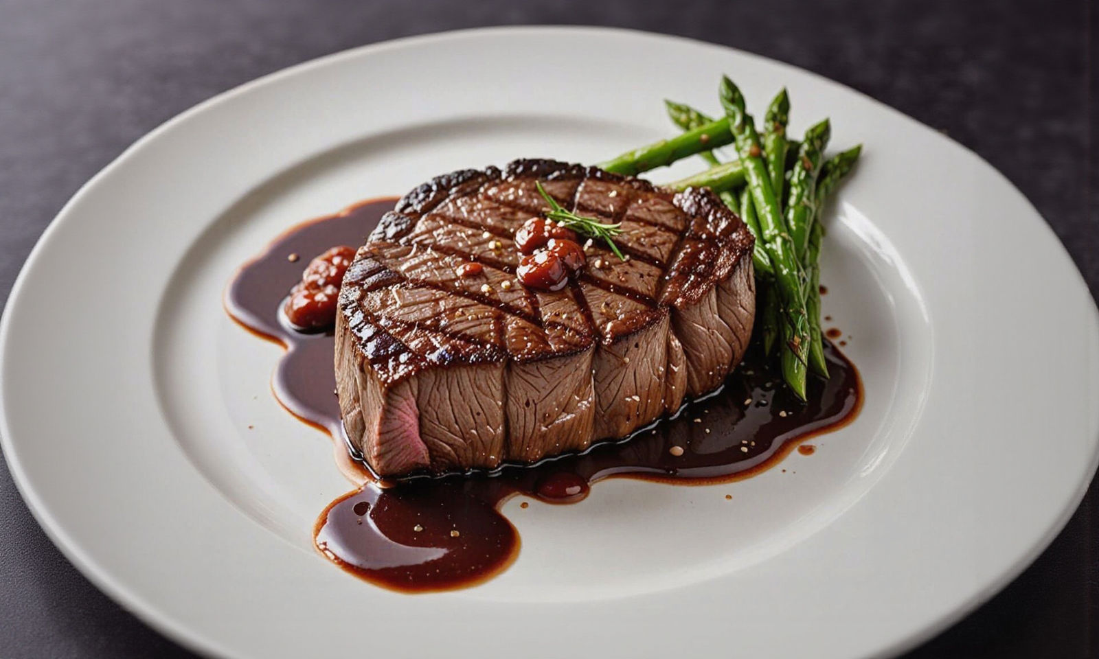 Grilled Minced Meat Oval with Reddish-Brown Sauce