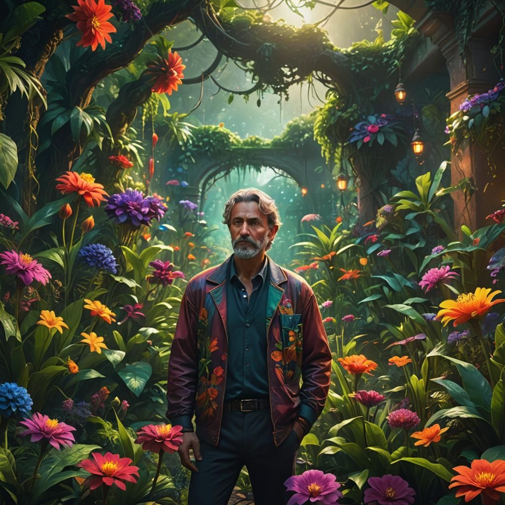 Glowing Garden: Fantasy Concept Art in Magical Realism