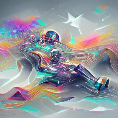 Formula 1 Astral Holographic Illustration