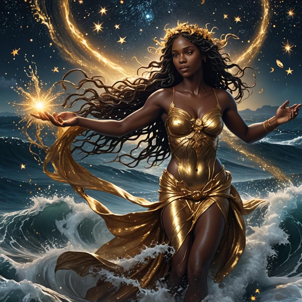 Aphrodite Rising: Hyper-Realistic Digital Matte Painting