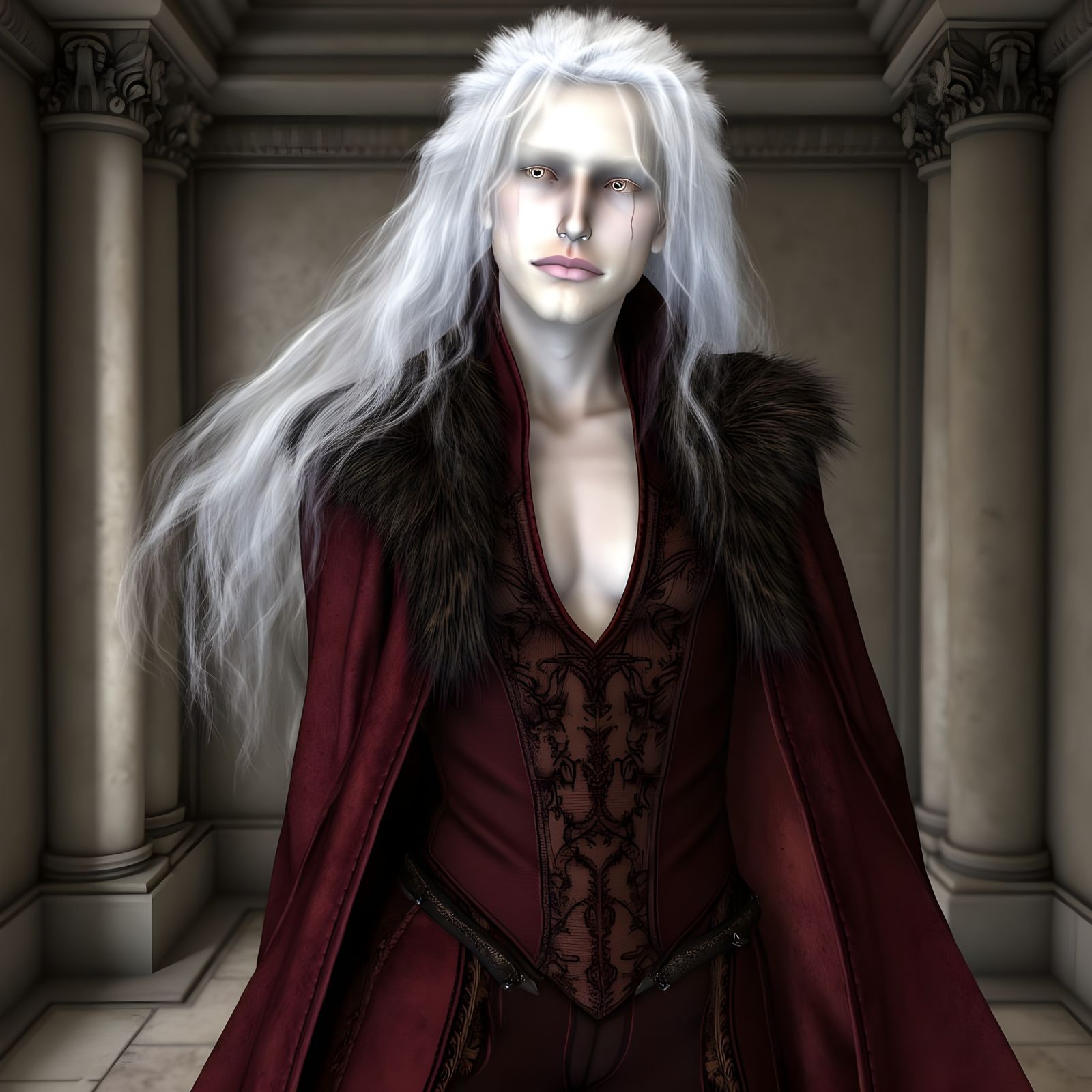 Celtic Prince Portrait in Fairytale Style