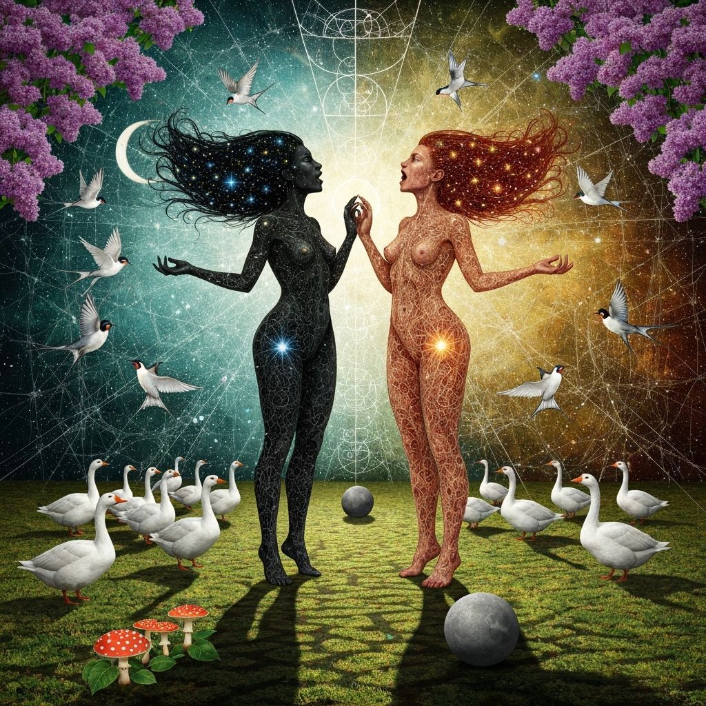 Cosmic Goddesses of Life and Stars in Mythic Drama