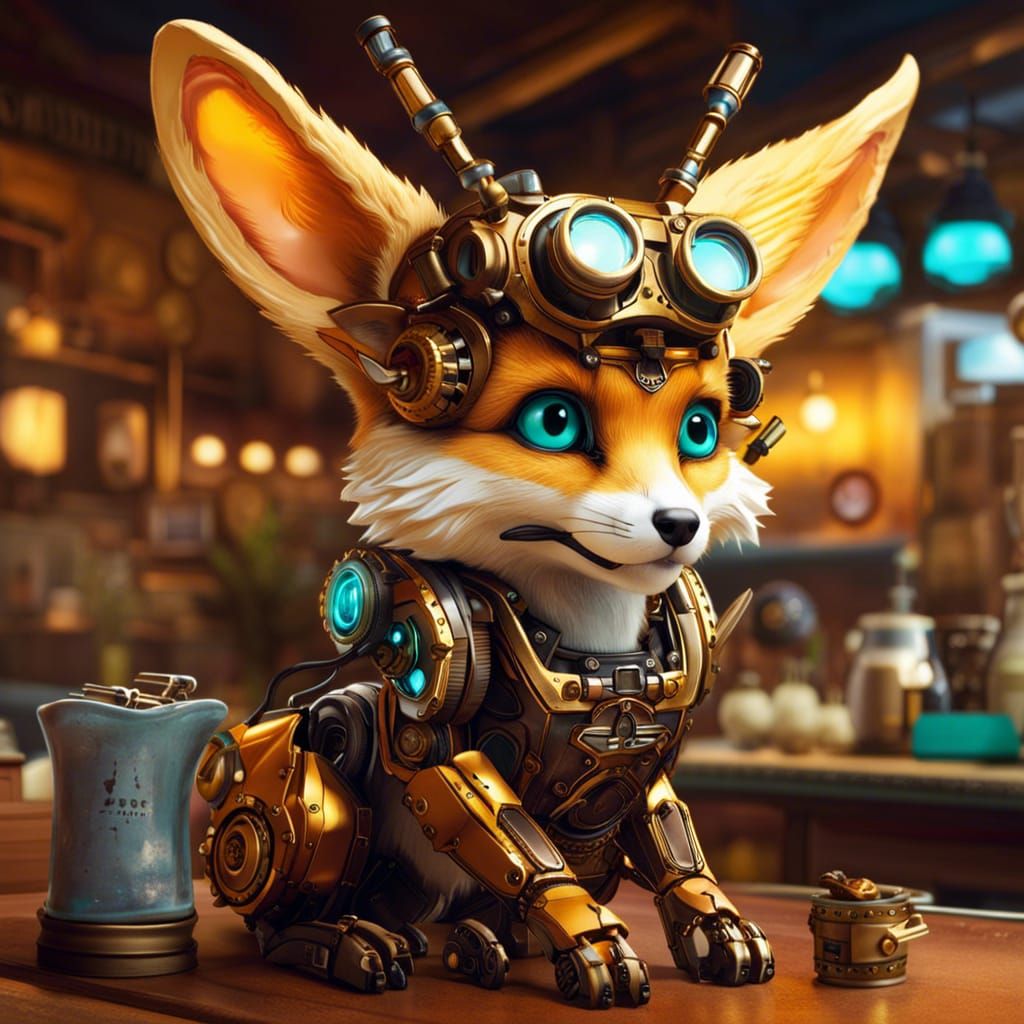 Robotic Steampunk Fennec