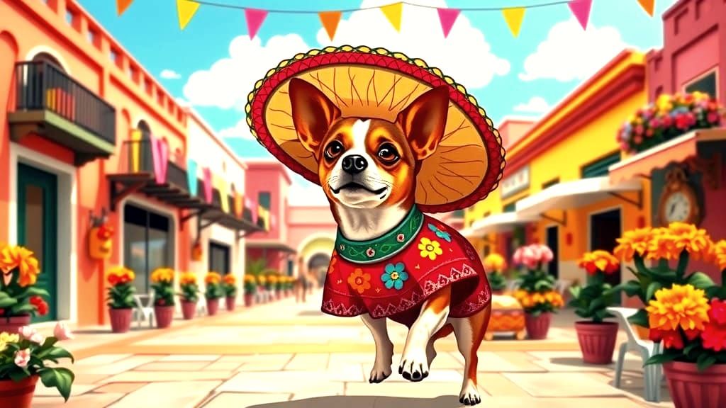 Cheerful Chihuahua Dancing in Mexico