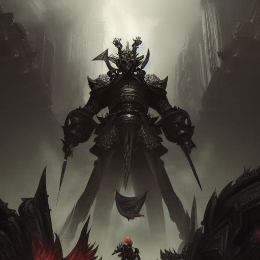 Epic Black Knight Battle in Ancient Temple