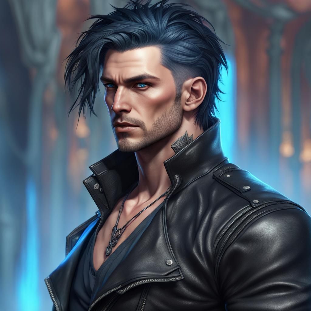 Gothic Punk Male Portrait in Mystic Setting