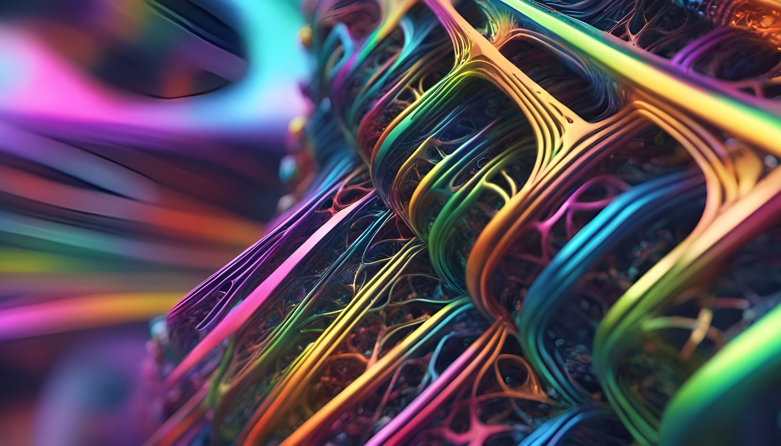 Colorful Psychedelic Fractal Art in 3D