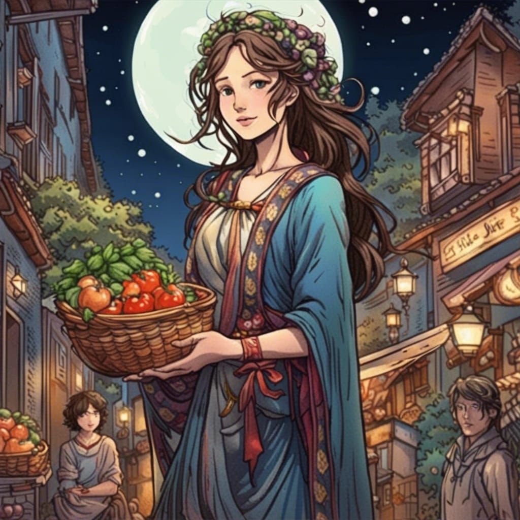 Shopping at the medieval market