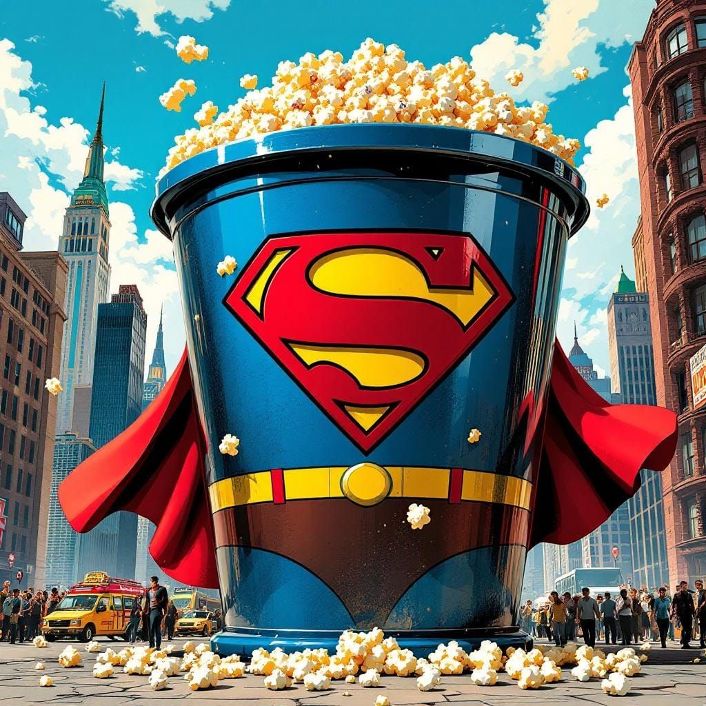 Superman Popcorn Bucket in Metropolis, Comic Book Style