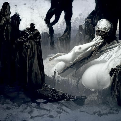 Horror Scene in Gustave Doré Style