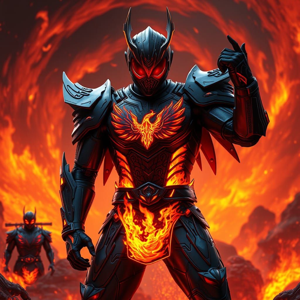 Fiery Phoenix Kamen Rider in Blazing Inferno