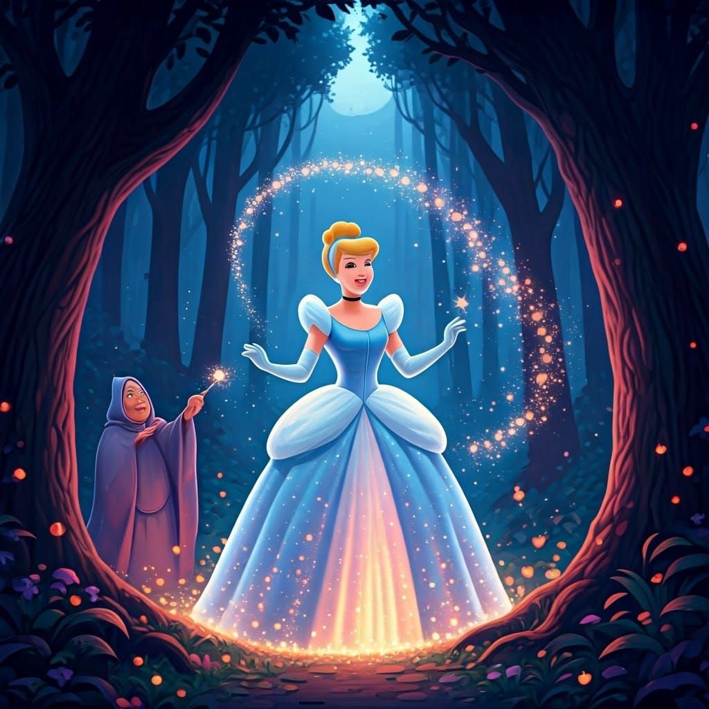 Cinderella's Enchanted Twilight Transformation: A Digital Pa...