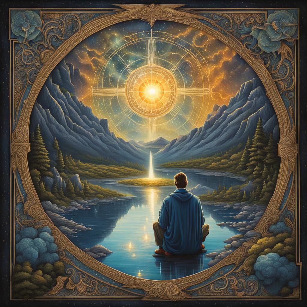 Figure in Silent Prayer and Reflection