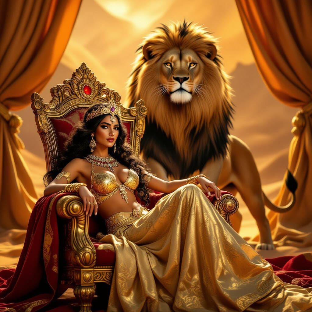 Desert Queen with Lion Spirit