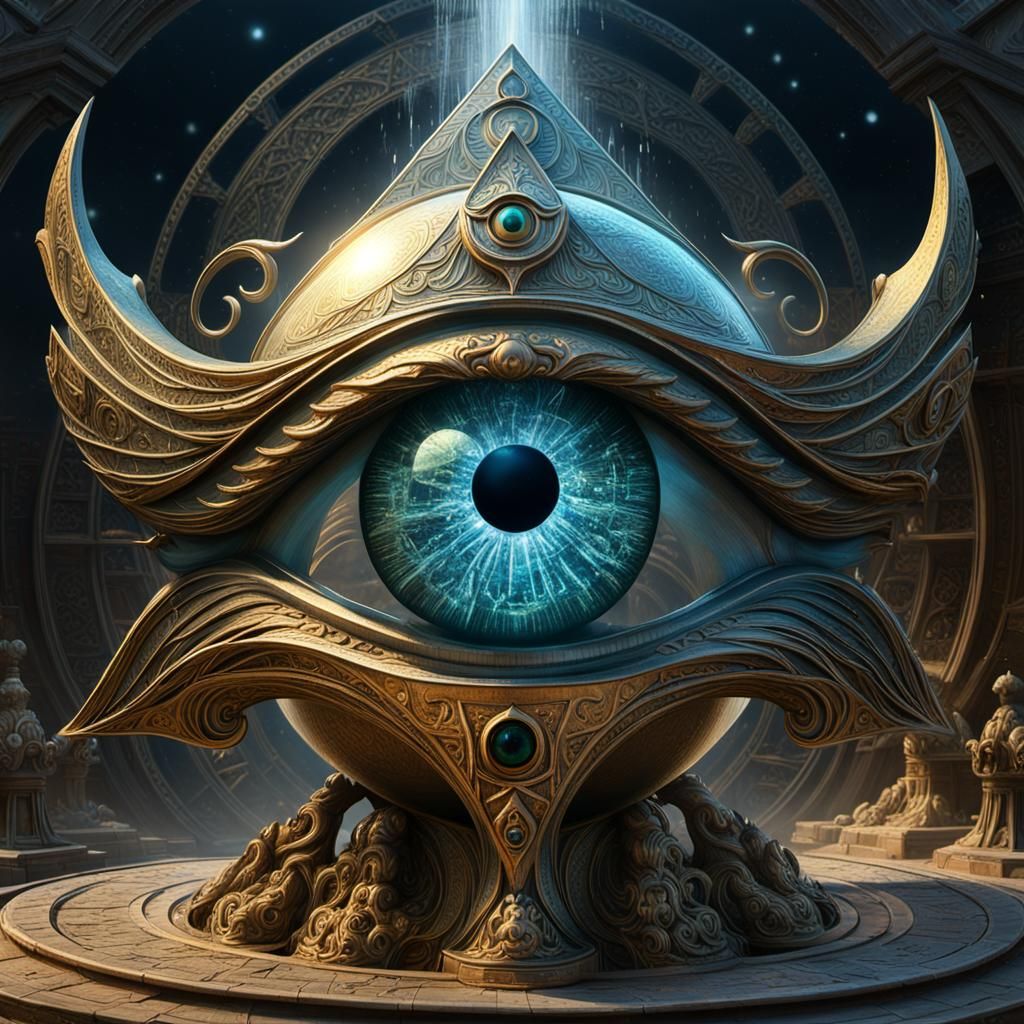 Fantasy World with All Seeing Eye, Digital Art