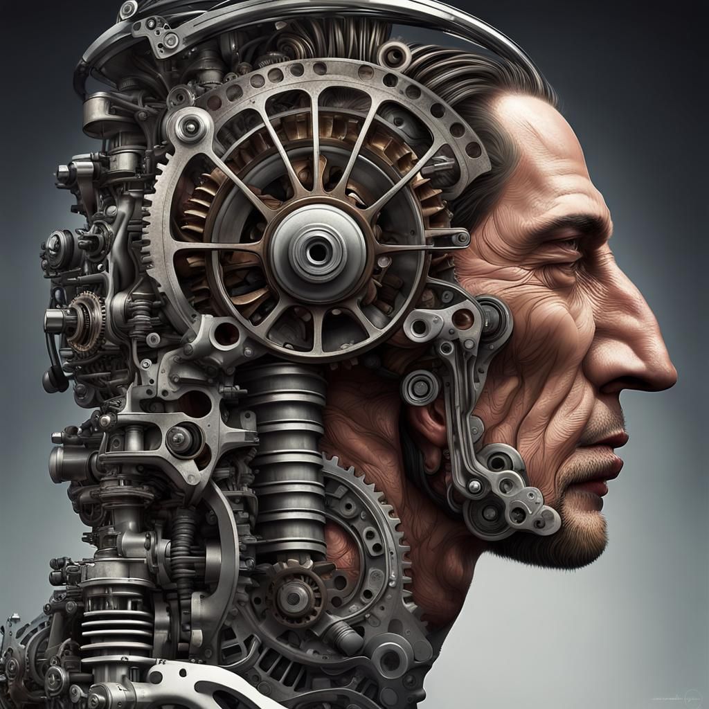 Muscle Car Engine Brain: Fantasy Cross-Section