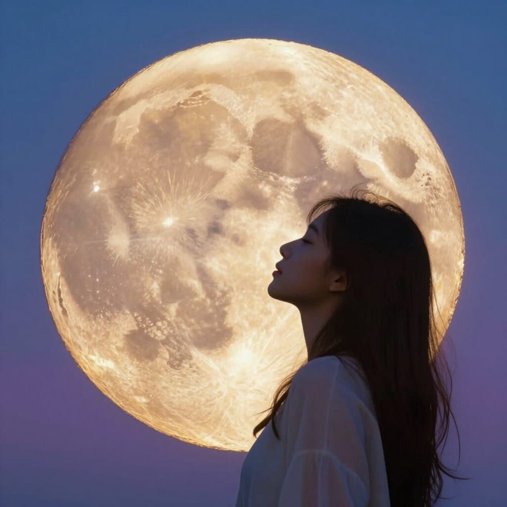 Moon and Sun Share a Tender Kiss in Celestial Art