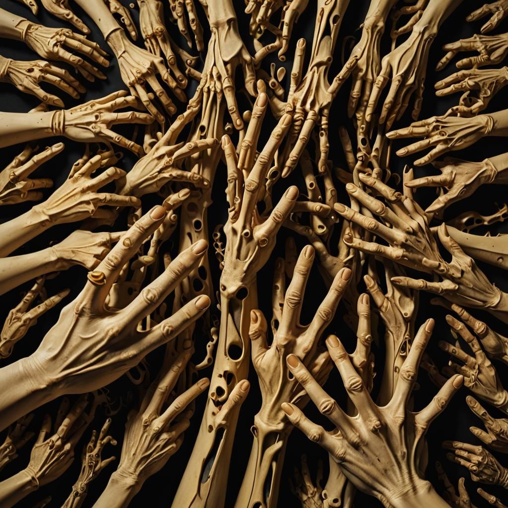 Surrealistic Thumbs Reach for the Sky in Dali-esque Masterpi...