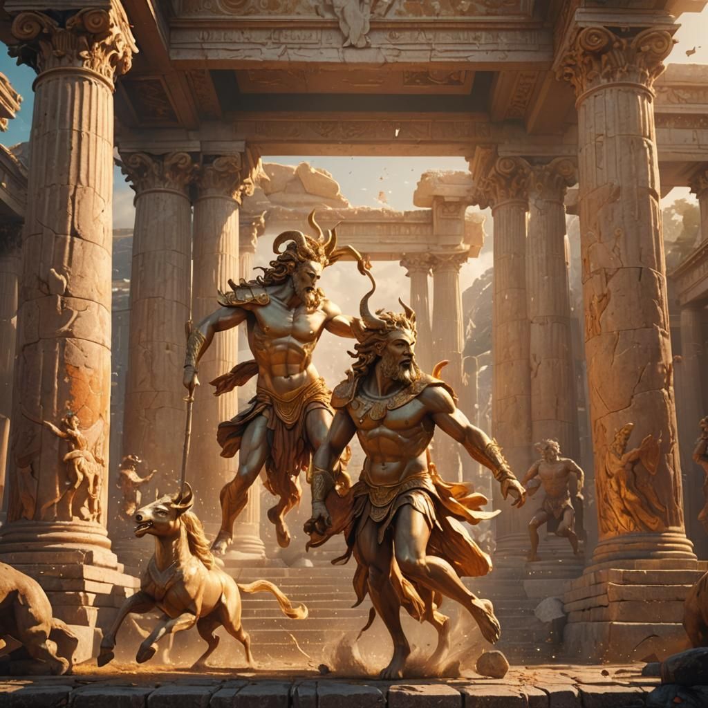 Epic Battle: Centaurs and Lapithes Clash