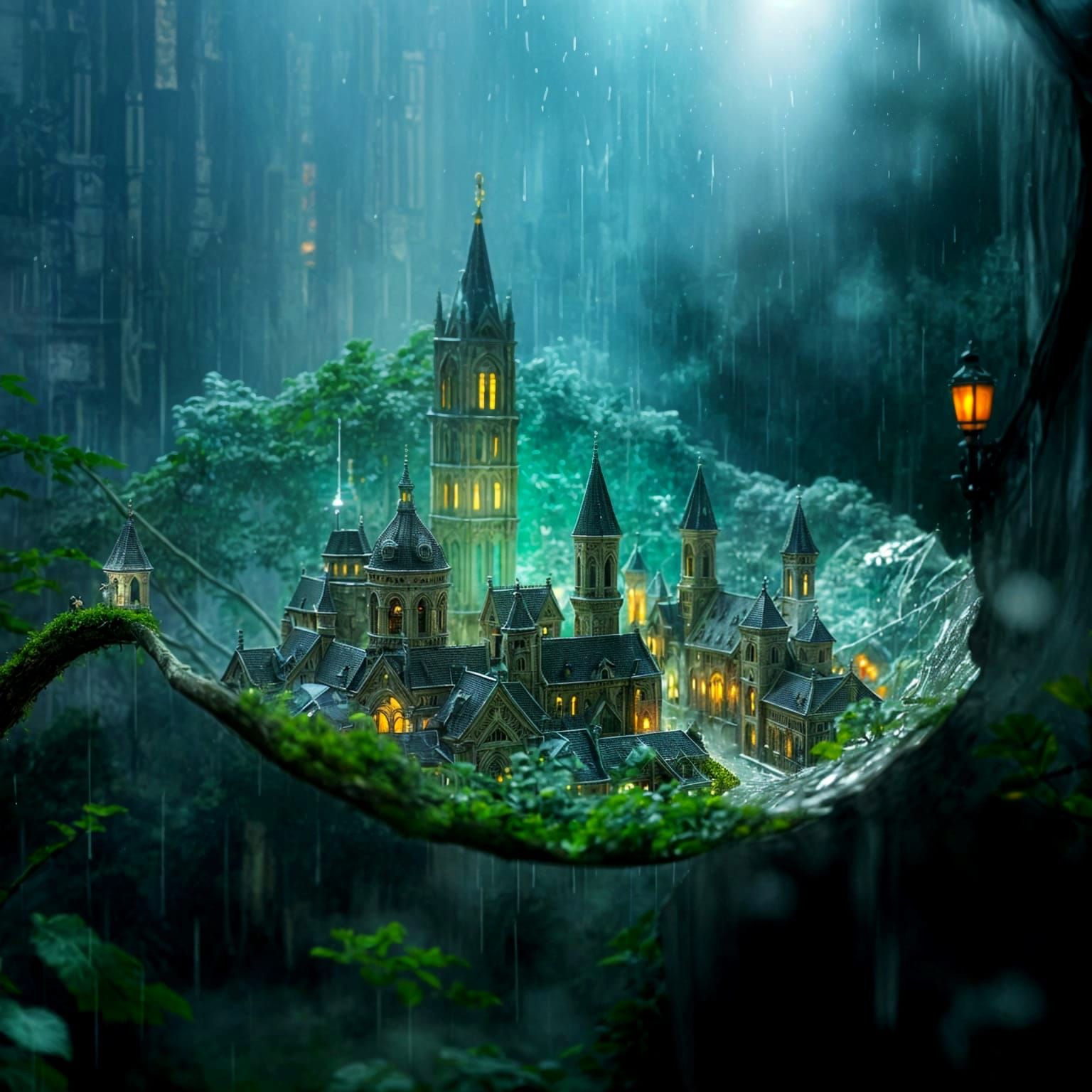 Emerald City on Crystal Leaf: A Digital Masterpiece