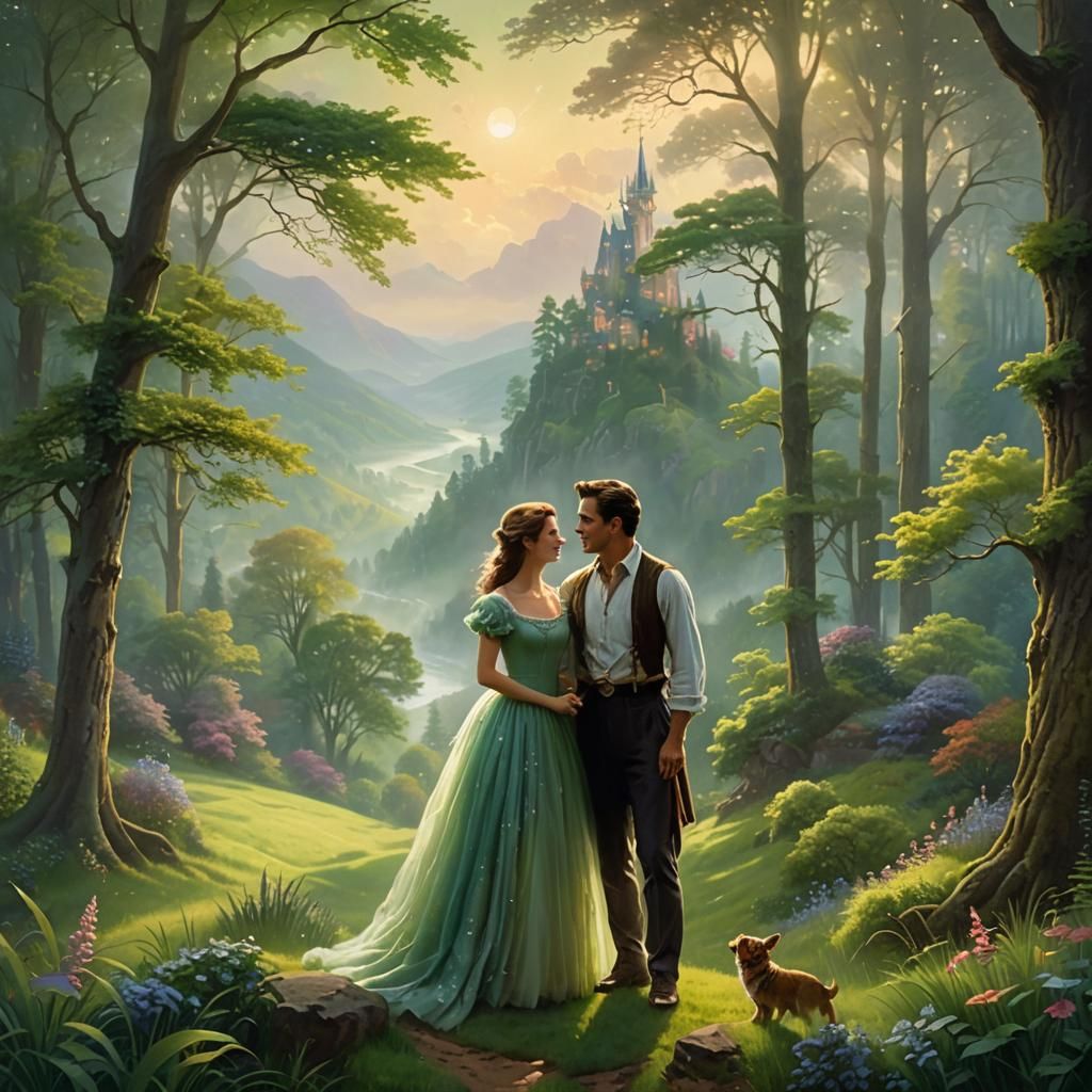 Ethereal Fantasy: Dreamy Landscape in Romantic Style