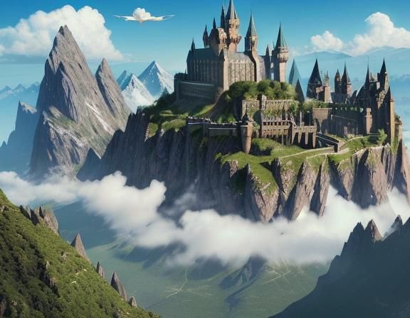 Hogwarts on Giant Floating Mountains