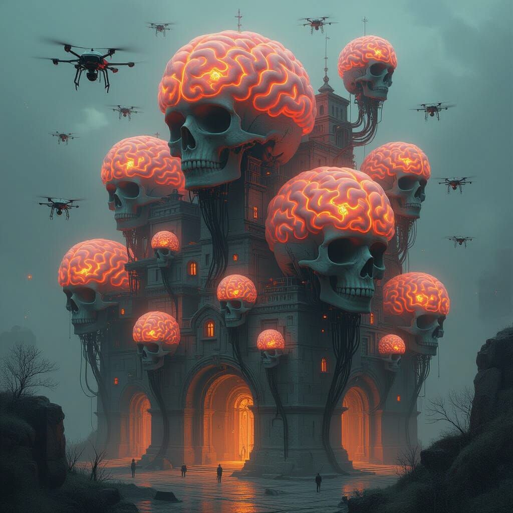 Surreal Brain Fortress: Cognitive Oppression in Dystopian Ph...