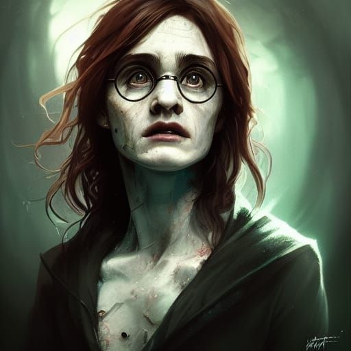 Zombie Portrait in Hyperdetailed Digital Art Style