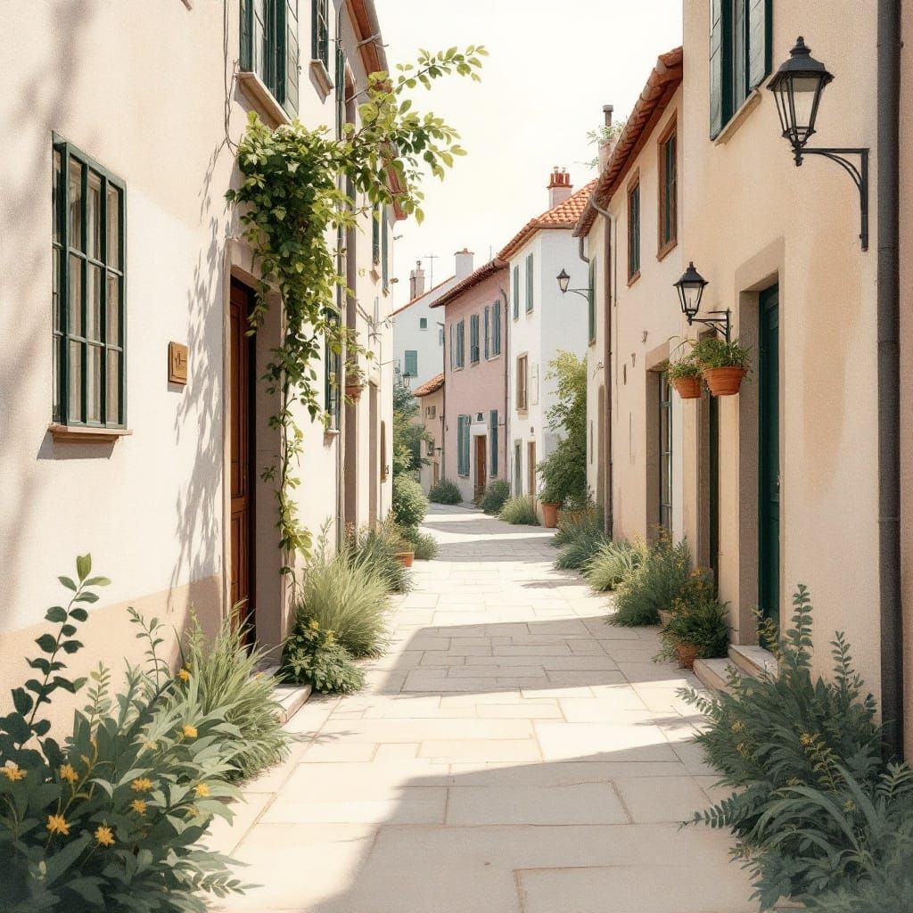 Botanical Scandinavian Minimalism with Pastel Green Harmony