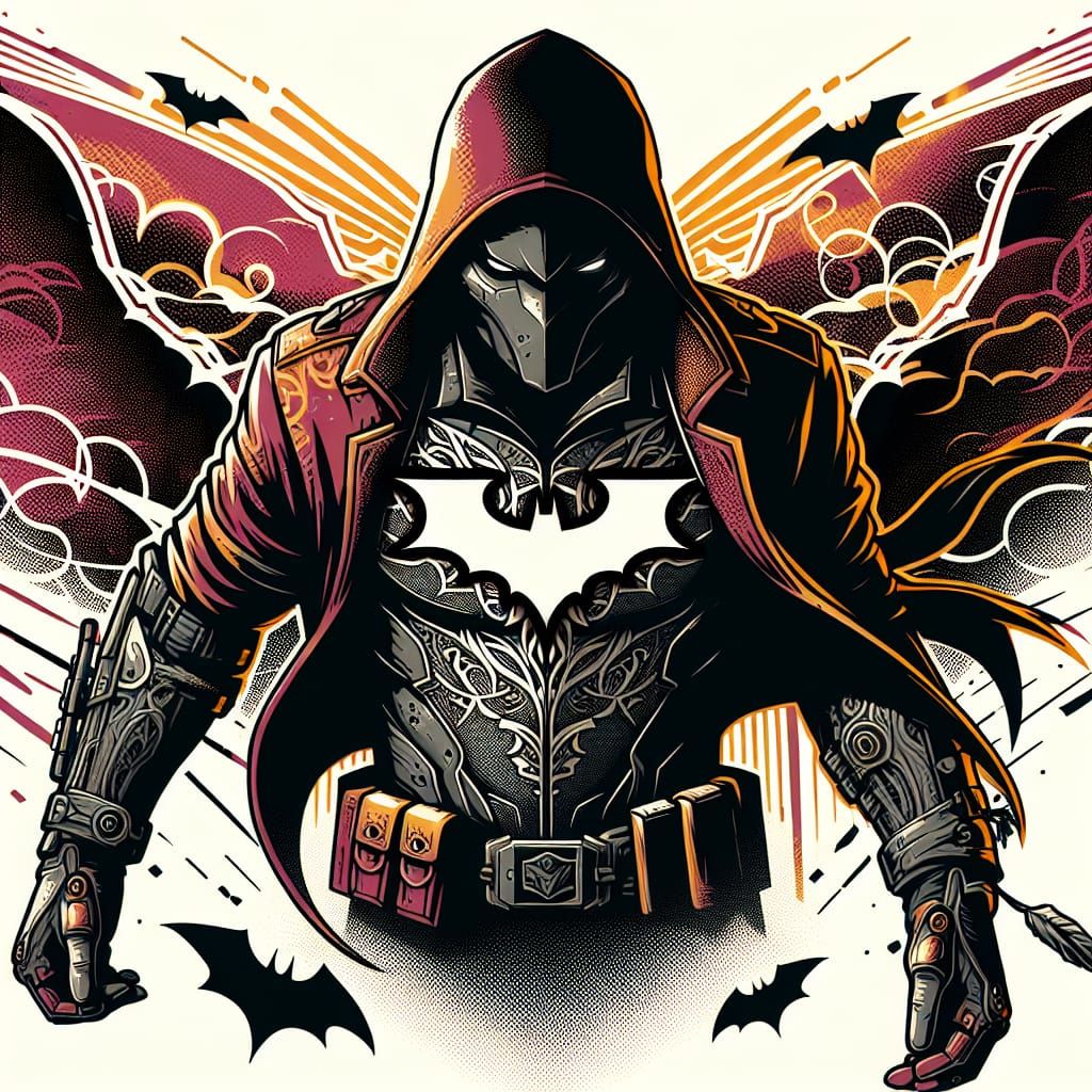 Anime-Style Batman Illustration