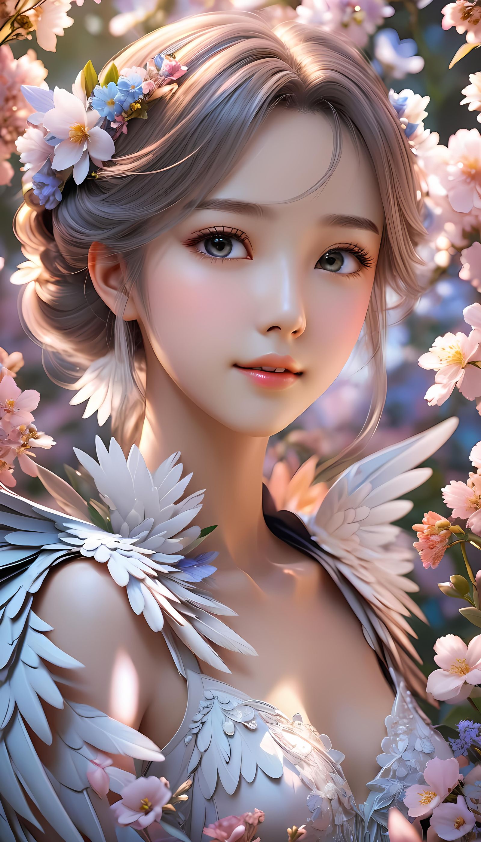 Love Personified: Detailed 3D Anime Portrait