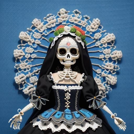 Our Lady of Guadalupe Crochet Skeleton Doll