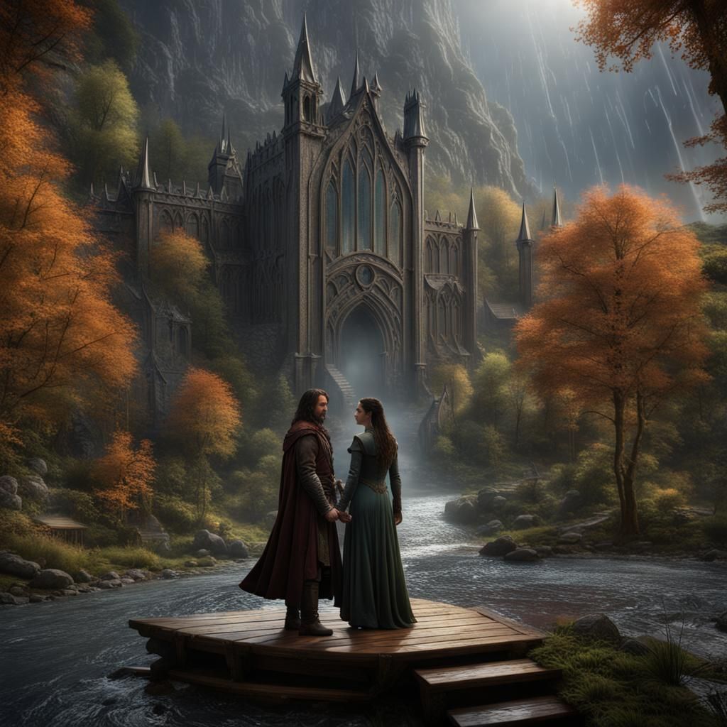 Aragorn and Arwen's Love in Rivendell
