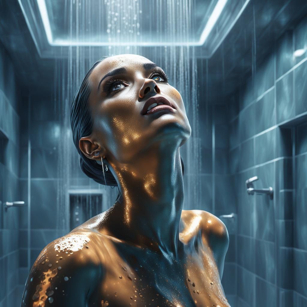 Longing Invitation: A Sci-Fi Fantasy Shower Scene