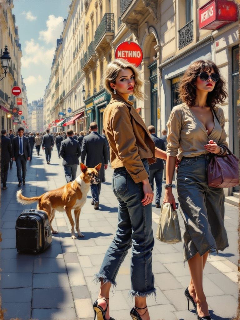 Classic Figure Study on Paris Street