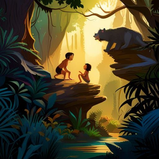 The Jungle Book: Hyperrealistic Splash Art